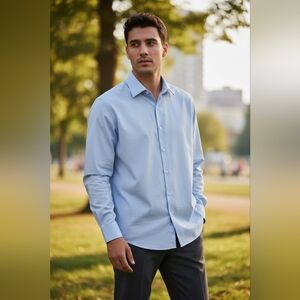 DKNY Sky Blue Slim Fit Shirt
